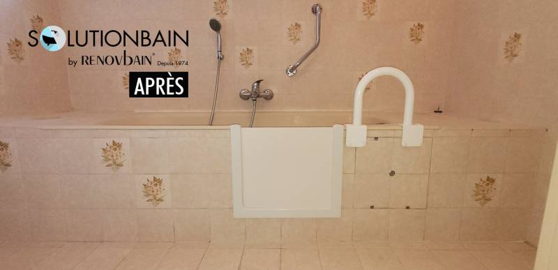 Ouverture de baignoire avec installation de porte anti-éclaboussure à Aix-en-Provence
