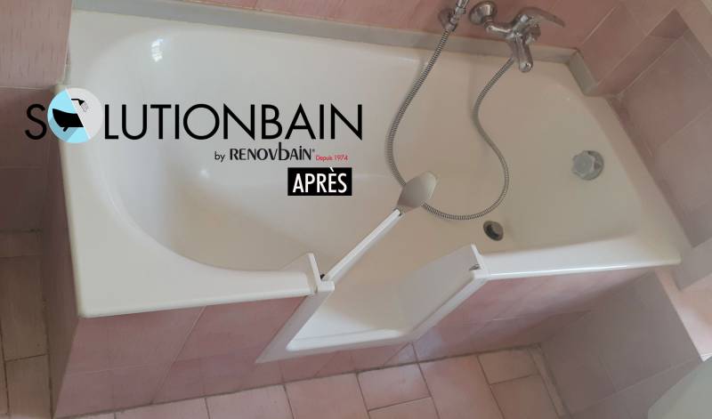 Ouverture de baignoire avec porte étanche à Beausoleil dans les Alpes Maritimes.