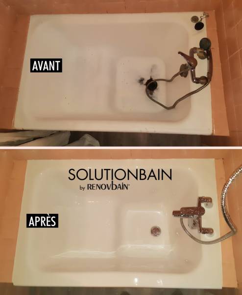 Rénovation d'une baignoire par installation d'une coque altuglass