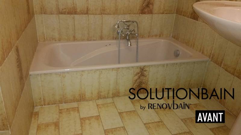 Découpe latérale de baignoire dans le var.