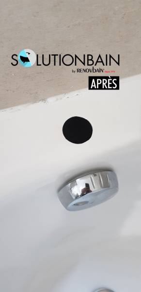 APRES Restaurer l’email d’une baignoire en acier monotrou Roca