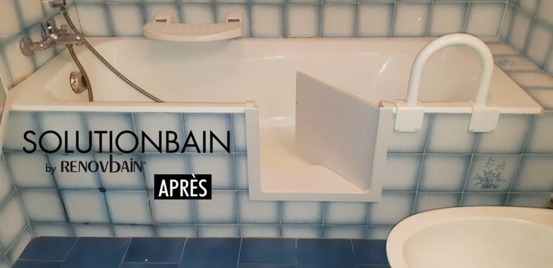 Ouverture latérale de baignoire avec portillon anti éclaboussure à Marseille dans le var région PACA