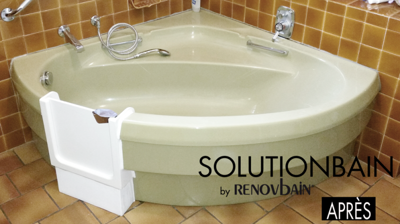 Ouverture d'une baignoire d'angle à Sollies-Pont