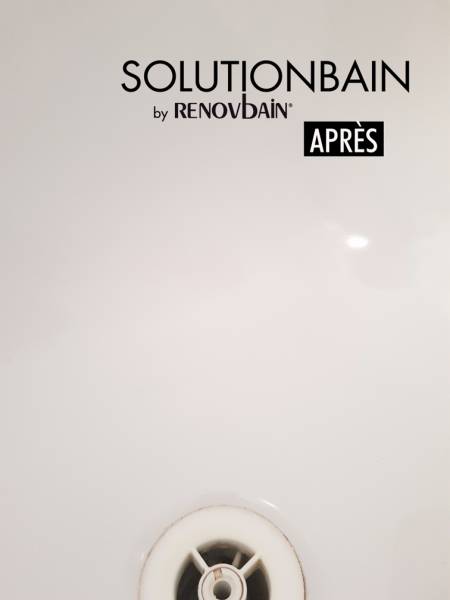 Réparation d'éclat de baignoire.